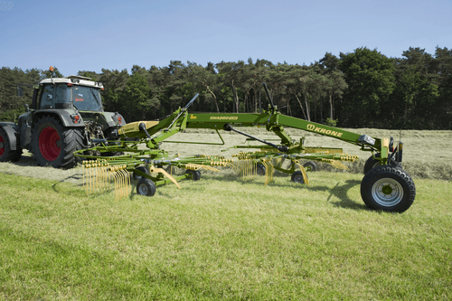 Fenaison - Andaineurs rotatifs - Andaineur double rotor SWADRO centraux et latéraux