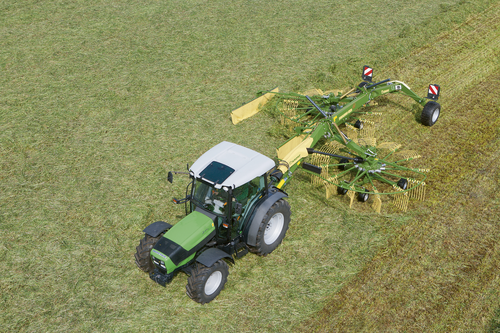 Fenaison - Andaineurs rotatifs - Andaineur double rotor SWADRO centraux et latéraux