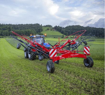 Fenaison - Andaineurs rotatifs - Andaineur STAR 2 rotors, dépose latérale ou centrale