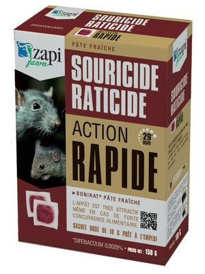Luttes anti-nuisibles - Produits anti-nuisibles - Raticide souricide pâte 150 g