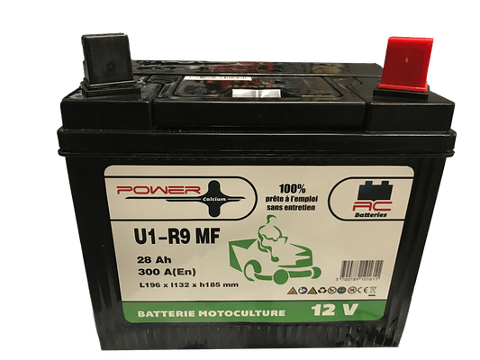 Equipement tondeuse - Batteries - Batterie tondeuse 28 Ah / 285 A 12 V +D