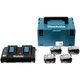 Autre - Divers Motoculture - Pack énergie 18 V LI-ION (4 batteries + 1 chargeur double) avec coffret MAK-PAC