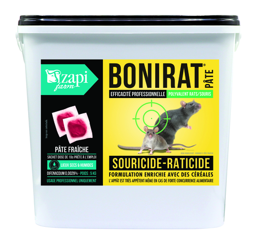 Vente Raticide souricide pâte fraiche 5 kg Zapi Farm 61226