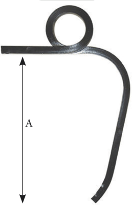 Pièces d'usure disque et dent - Cultivateurs - Dent carrée double spire 25 x 25 gauche adaptable