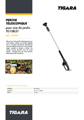 Autre - Accessoires motoculture - Perche télescopique scie de jardin TG15 BL21