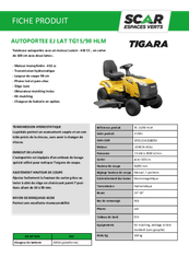 Herbes et entretien - Tondeuse autoportée diesel - Tondeuse autoportée à éjection latérale TG 15/98 HLM